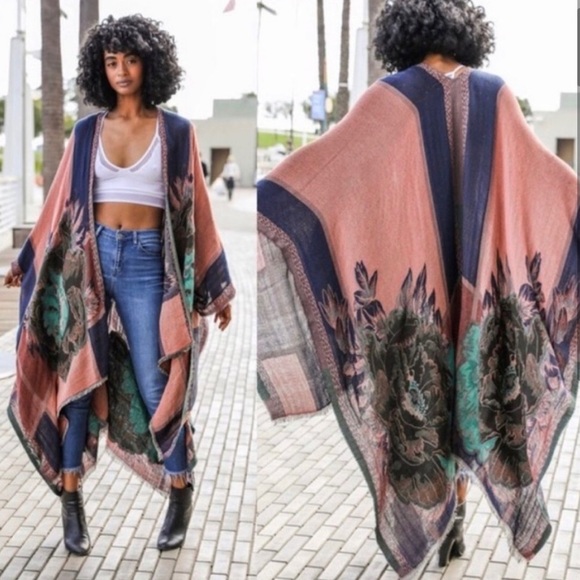 Aluna Levi Sweaters - New!1 left Bohemian Unique Fabulous Print Kimono